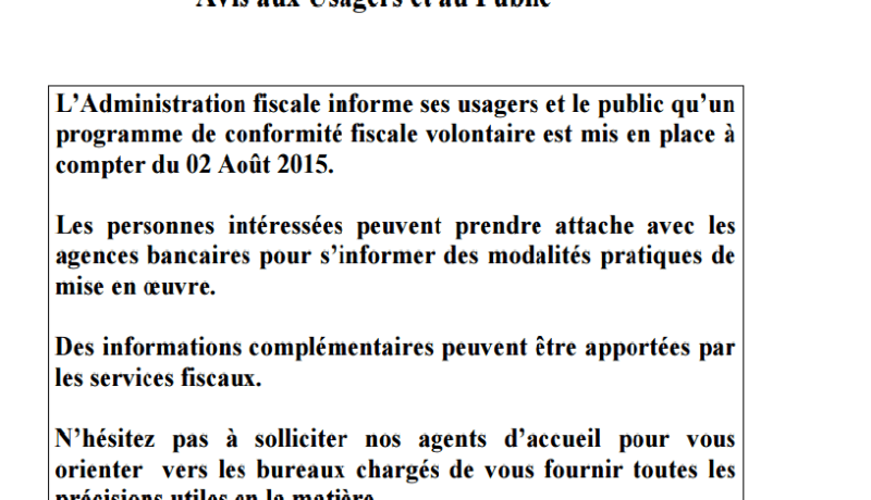 المديرية العامة للضرائب تطلق عملية المطابقة الجبائية