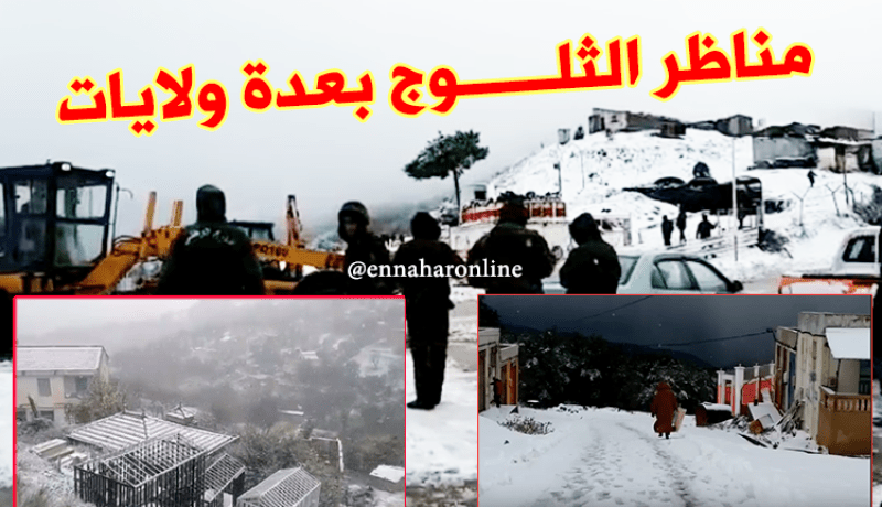 بالفيديو ..مناظر لتساقط الثلوج بعدة ولايات