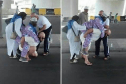 حاج أوروبي يحمل إفريقيا تتصدر الصور المشرقة