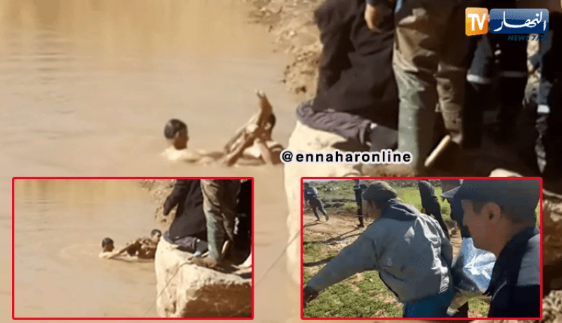 بالفيديو..انتشال جثة الطفل”أحمد”الذي غرق في بركة مائية بعين تيموشنت
