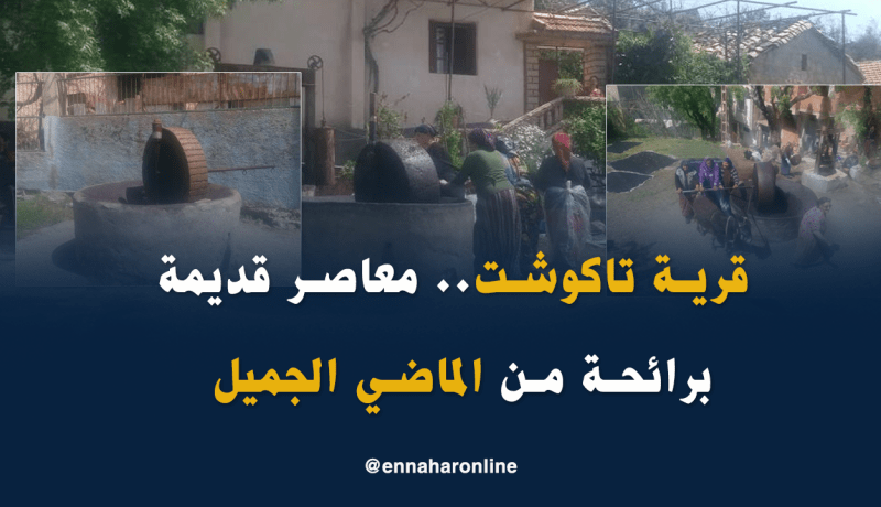 قرية تاكوشت.. معاصر قديمة تختزل الحياة البدائية