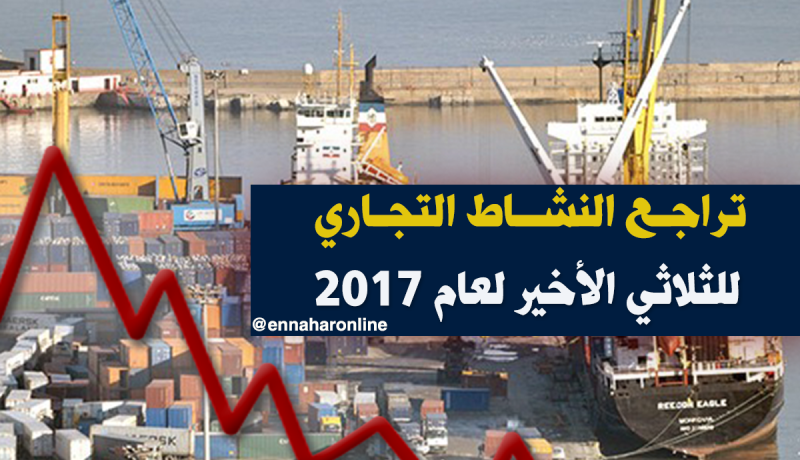 إنخفاض محسوس في النشاط التجاري خلال الثلاثي الأخيرالعام 2017