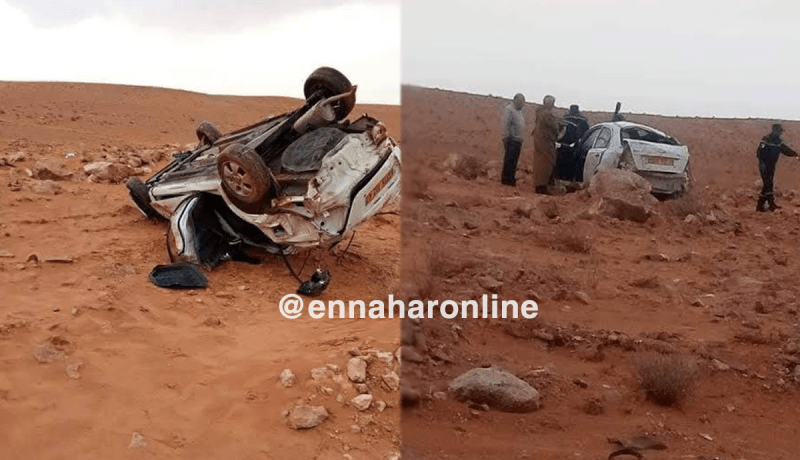 قتيلان وجريحان بعد انحراف سيارة بغرداية