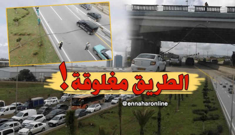 بالصور.. شلل في حركة المرور بسبب سقوط كوابل كهربائية قرب المسجد الأعظم