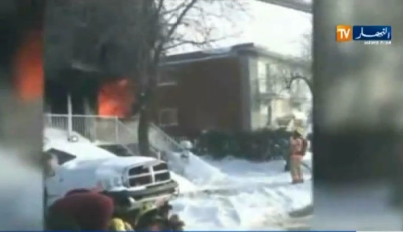 بالفيديو شاب جزائري ينقذ رب عائلة من لهيب النار في كندا