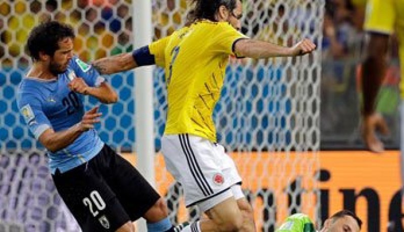 كولومبيا تفوز على أوروجواى 2/0 وتواجهة البرازيل فى ربع النهائى