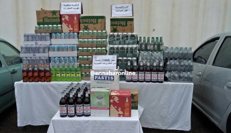 إحباط محاولة تهريب 1068 قارورة خمر إلى تلمسان