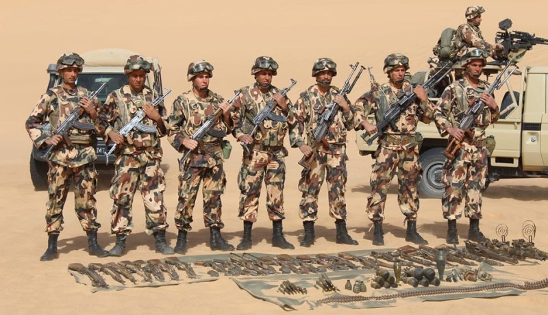 الجيش يحجز ترسانة من الأسلحة والذخيرة ببرج باجي مختار