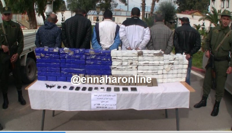 حجز أزيد من قنطار من الكيف وتوقيف 6 أشخاص بتلمسان