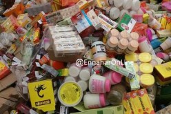 بالصور ..حجز مستحضرات ومواد التجميل خطر على صحة المواطن بسوق جانت