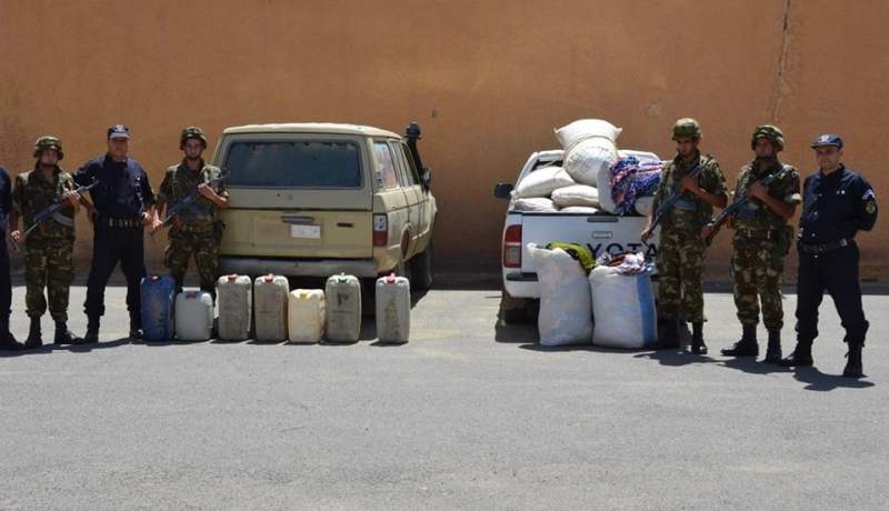  الجيش يحجز 2.2 كيلوغرام من الهيروين و6 أطنان من المواد الغذائية