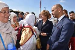 وزيرة التضامن ووزير الشباب والرياضة يستقبلان وفد من الحجاج