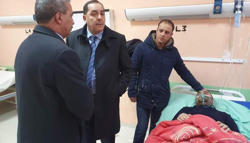 والي برج بوعريريج بالمستشفى لتفقد أحوال المصابين في حادث المرور
