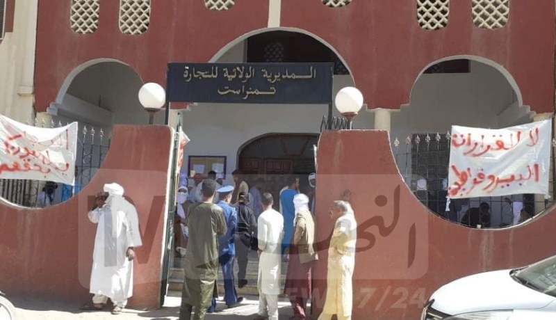 تجار المناطق الحدودية بتمنراست في وقفة إحتجاجية