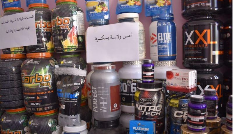 بسكرة.. حجز 245 كلغ و1795 قرص من المكملات الغذائية منتهية الصلاحية