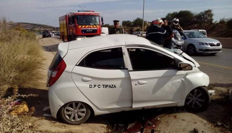 تيبازة.. وفاة شخص وجرح 3 آخرين في حادث مرور