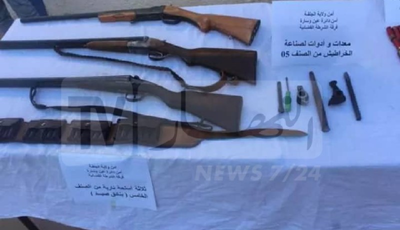 تفكيك ورشة سرية لصناعة الأسلحة وتوقيف 3 أشخاص في الجلفة