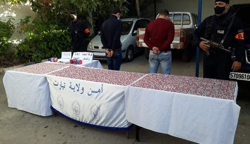 توقيف شخصين وحجز أزيد من 6 آلاف قرص مهلوس بتيارت