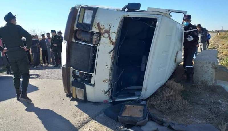 6 جرحى في إنقلاب حافلة لنقل المسافرين في المسيلة