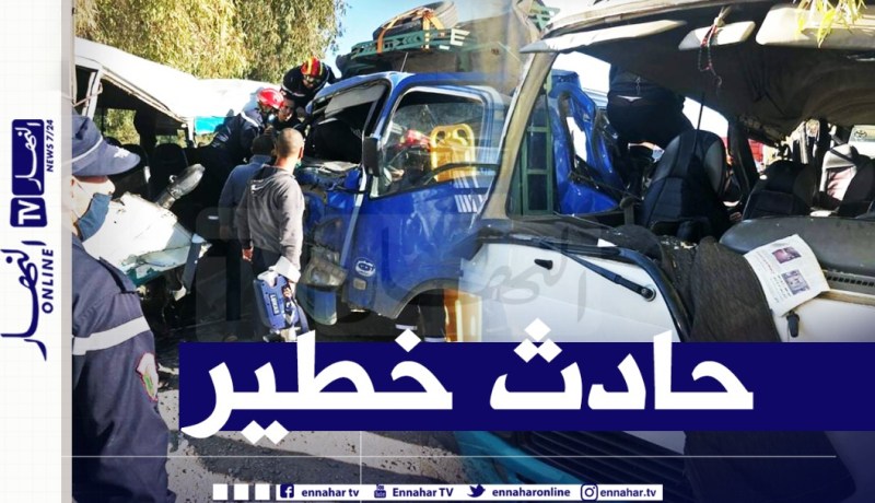 20 جريحا في حادث إصطدام بين حافلة وشاحنة بالشلف