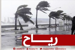 رياح قوية تصل إلى90 كم/سا على أغلب المناطق الساحلية