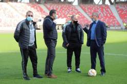 بالصور.. زطشي وبلماضي في زيارة تفقدية للملعب الجديد بوهران