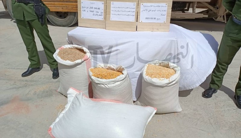 بالصور.. الدرك يحجز أكثر من 240 قنطار من الذرة والنخالة بفرندة في تيارت