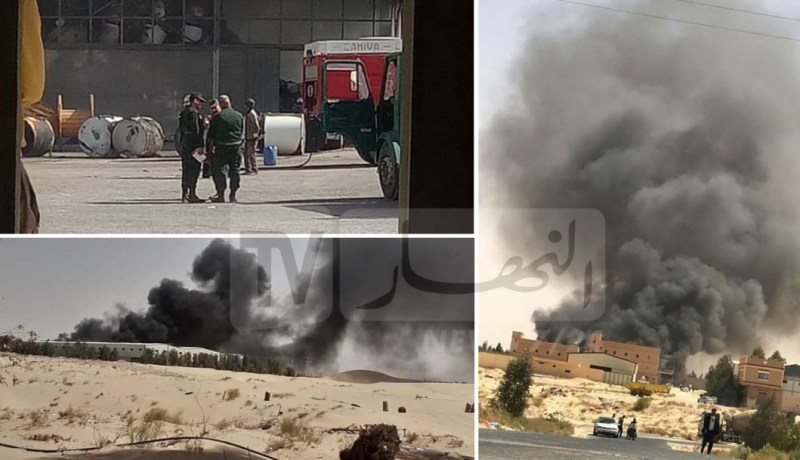 الوادي.. إندلاع حريق مهول في مصنع للزفت ومواد قابلة للاحتراق