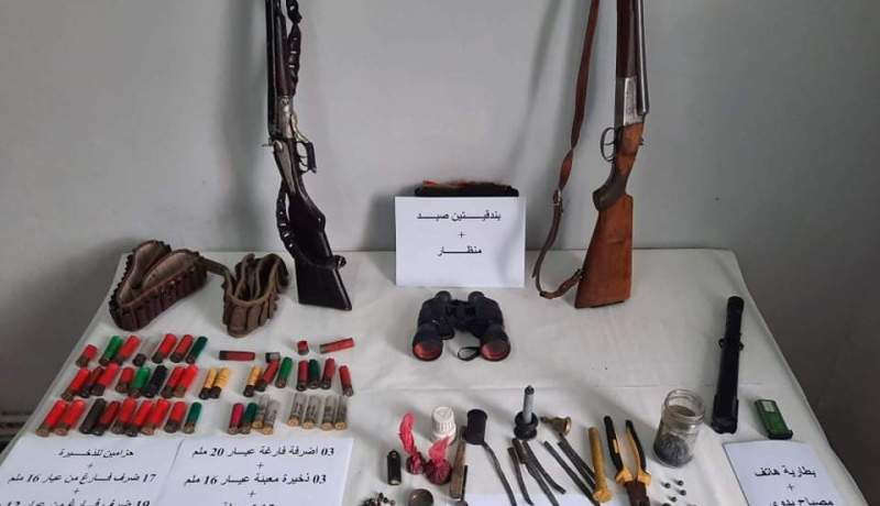 البيض: حجز أسلحة نارية ومواد حساسة وكمية من المخدرات