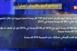 برنامج سكنات عدل بالتفصيل والأرقام