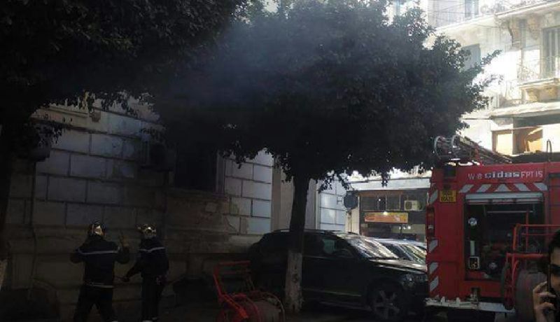 بالفيديو نشوب حريق مهول داخل محكمة عبان رمضان بالعاصمة