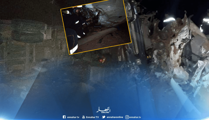 بالصور.. هلاك شخص في انقلاب شاحنة صهريج بالنعامة