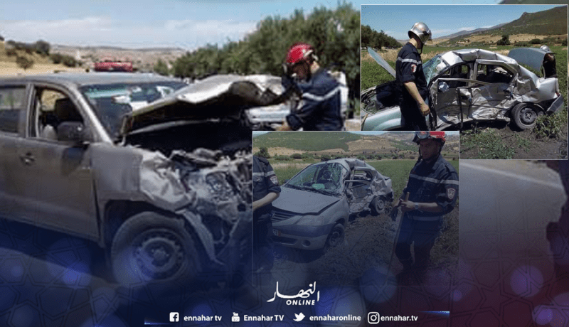 بالصور.. قتيلان و3 جرحى في حادث مرور تسلسلي خطير بقالمة