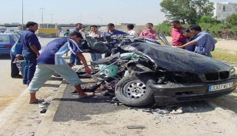 مقتل شابين وجرح‮ ‬3‮ ‬آخرين في‮ ‬انقلاب سيارة بالبرج