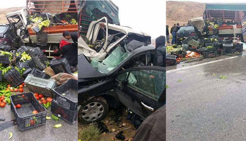 4 قتلي في حادث اصطدام سيارة بشاحنة في بسكرة