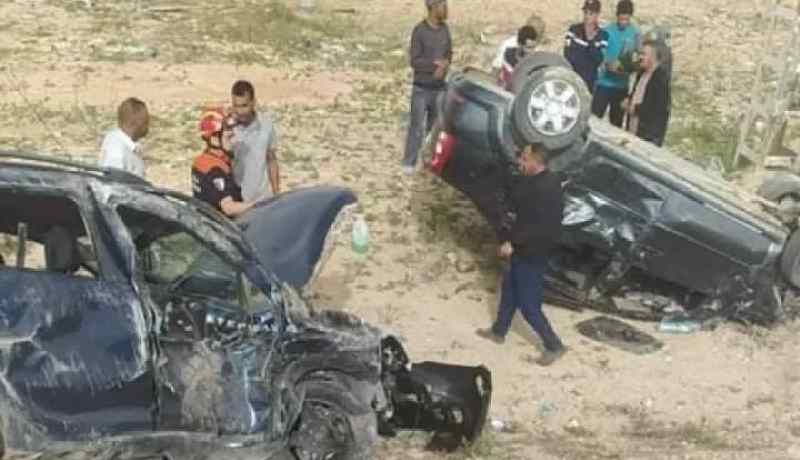 6 ضحايا في حادث انقلاب سيارتين بالجلفة