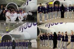 بالصور..منقّبة ضمن طاقم مضيفي طيران أديل السعودية الجديدة