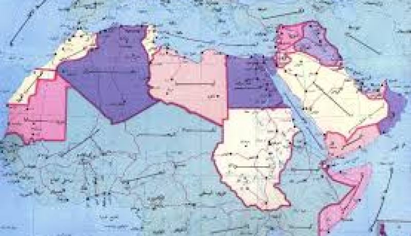 خريطة جديدة للعالم العربي  تمس 5 دول عربية باستثناء مصر و الجزائر و الصحراء الغربية و غيرها