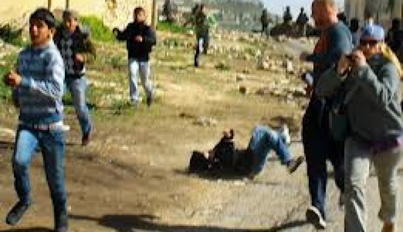 اصابة عشرات الفلسطينيين في اعتداء الجيش الاسرائيلي بمدينة الخليل