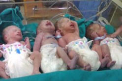إمرأة تبلغ 26 سنة تنجب أربع توائم دفعة واحدة في البيض