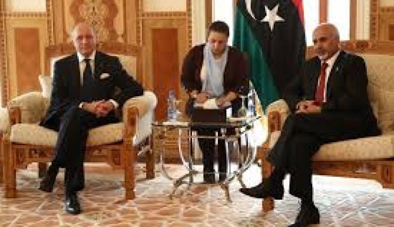 المقريف يقول لفابيوس أن تفجير سفارة فرنسا بليبيا يعد عملاً إرهابياً