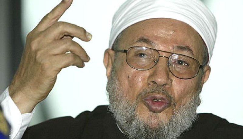 القرضاوي يؤكد أنه لا يجوز لاحد التنازل عن جزء من ارض فلسطين