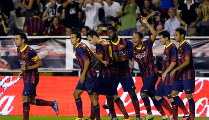 رودريغيز يقود برشلونة لفوز كاسح على فاليكانو
