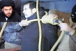 تحليل صورة تظهر حضور مقتدى الصدر اعدام صدام مغادرا بحوزته حبل المشنقة