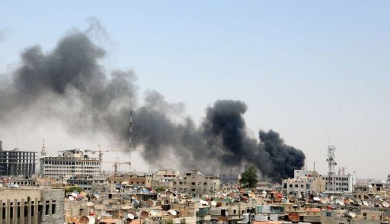 سقوط قذائف هاون قرب مبنى التلفزيون السورى