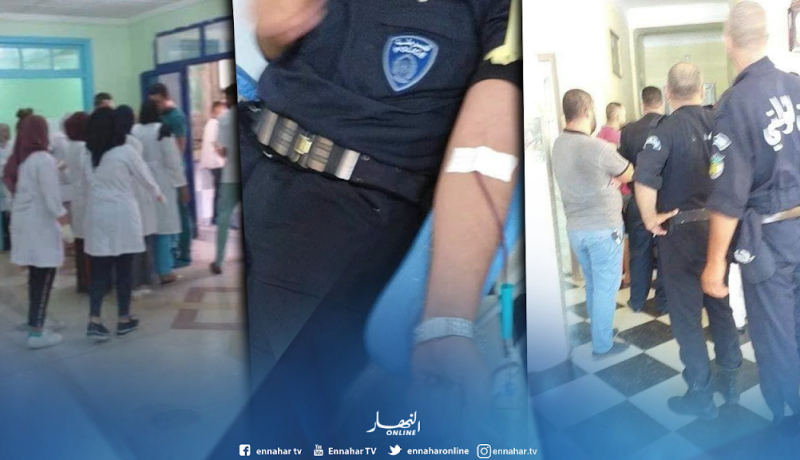 بالصور.. أفراد الشرطة ومواطنون يتبرعون بالدم للمصابين في حادث مرور بسطيف