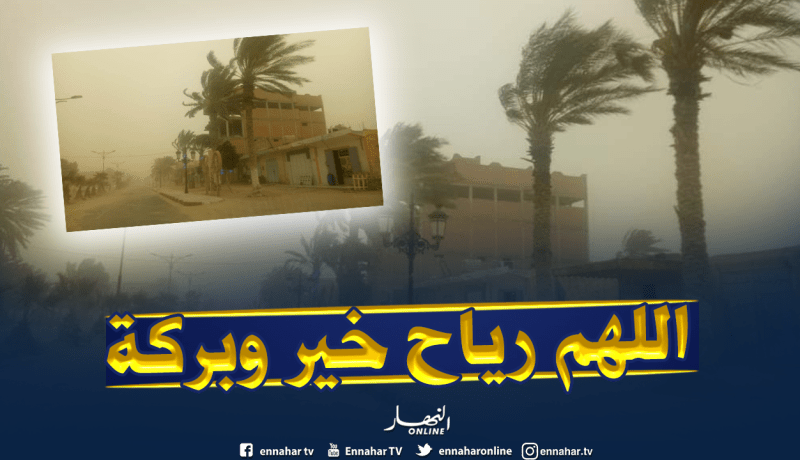 الوادي : رياح قوية تقطع الكهرباء وتغلق طرقات