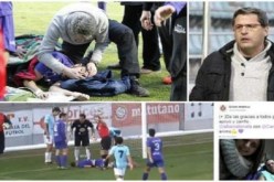 بالفيديو مشجع ينقذ لاعب من الموت المؤكد في الدوري الإسباني