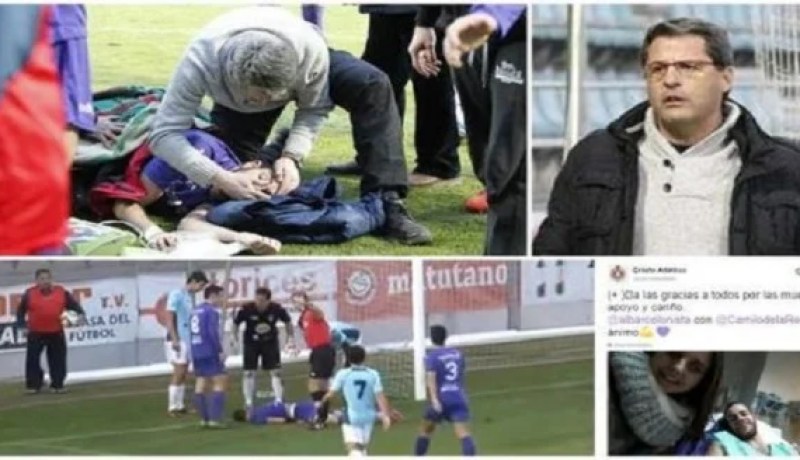 بالفيديو مشجع ينقذ لاعب من الموت المؤكد في الدوري الإسباني