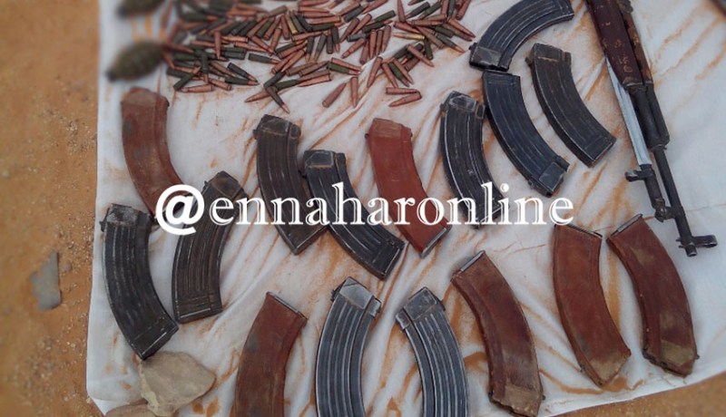 حجز سلاح ناري وكمية من الذخيرة بالنعامة